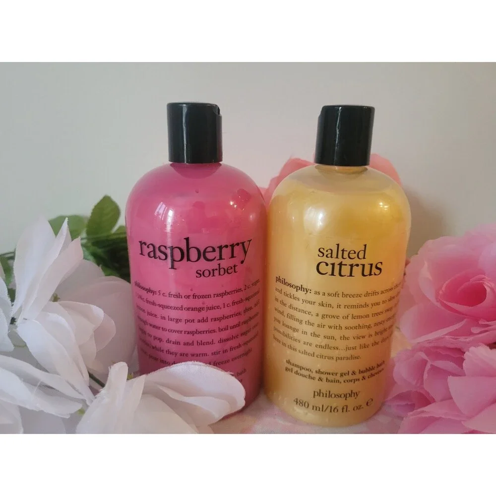 Philosophy Raspberry Sorbet & Salted Citrus 16oz 3-in-1 Shower Gel NEW & SEALED